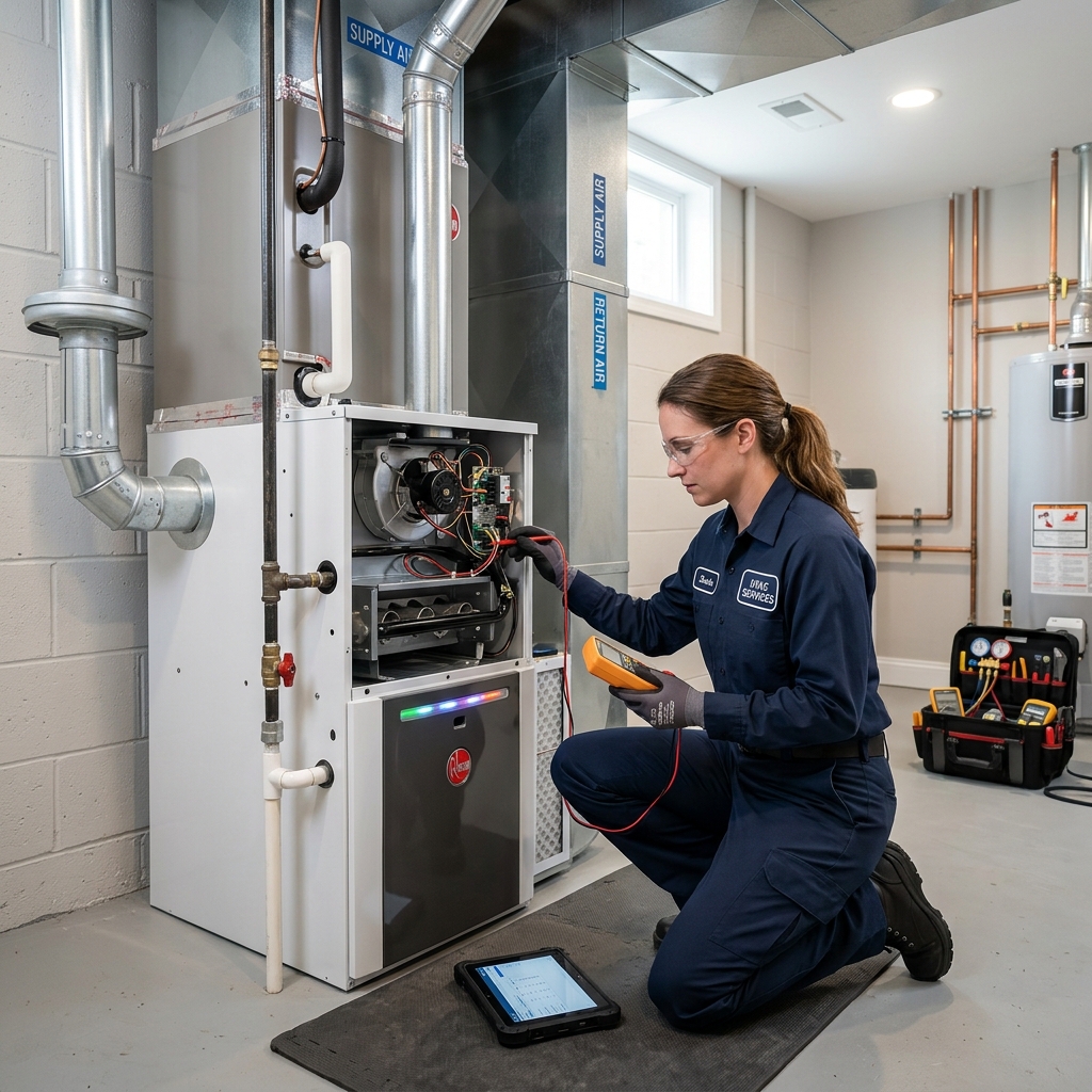 HVAC Pueblo CO team working on heating system